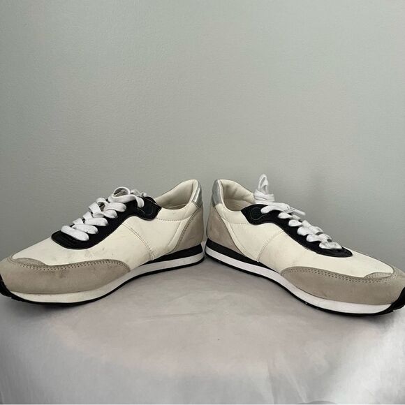 Sam Edelman Tori Lace Up Trainer Sneakers White and Gray 7.5 NWOB - Picture 4 of 7